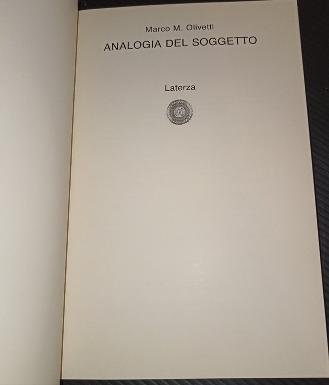 Analogia del soggetto