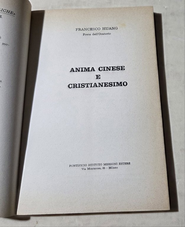 Anima cinese e cristianesimo