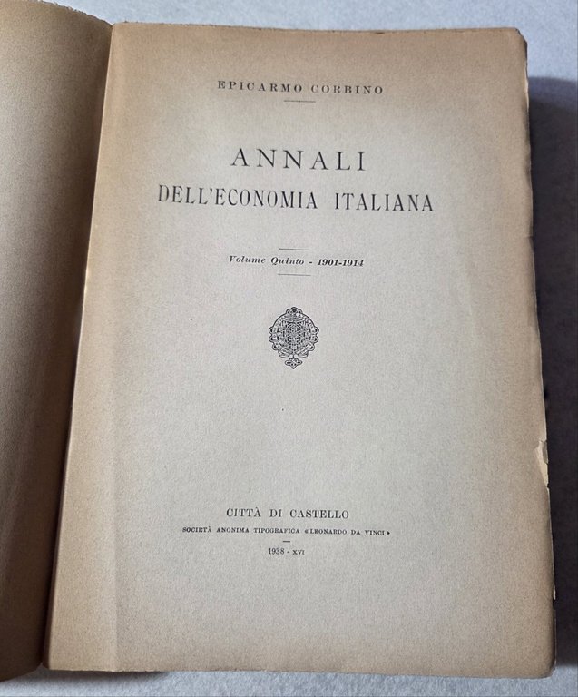 Annali dell'Economia Italiana - Vol V: 1901/1914 | Immagine Gallery 2