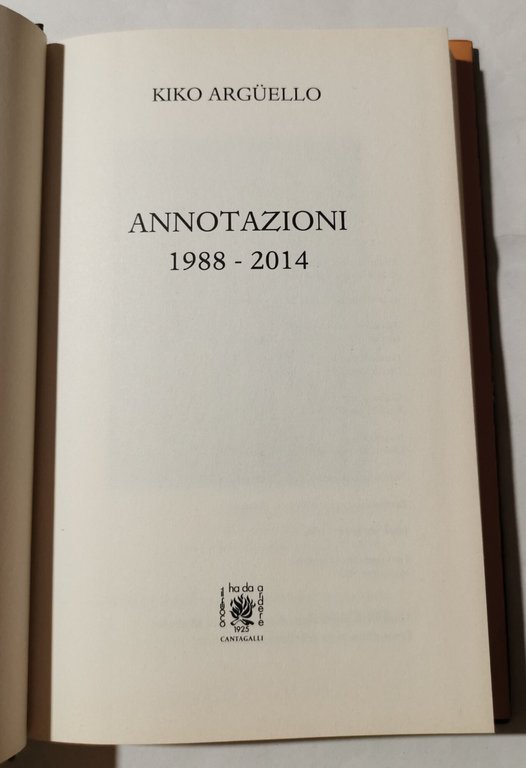 Annotazioni (1988-2014)