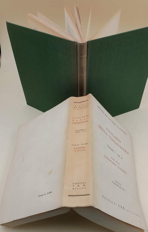 ANNUARIO DELLA CONGIUNTURA VOL V-1952-53 PARTE I E II(1955)