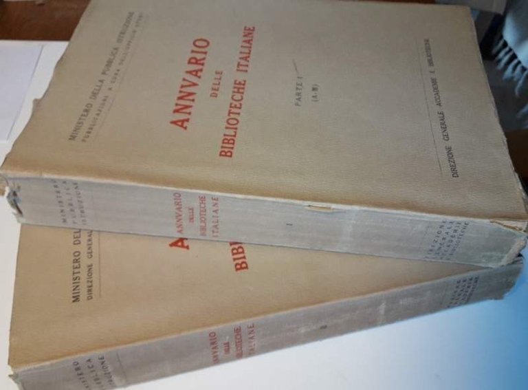 ANNUARIO DELLE BIBLIOTECHE ITALIANE-2 VOLL. (1956)