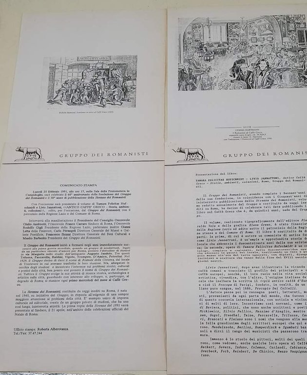 ANTICO CAFFE' GRECO-STORIA-AMBIENTI-COLLEZIONI(1989)