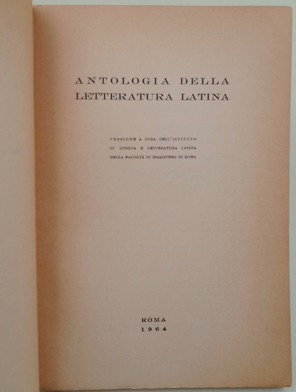 Antologia della letteratura latina