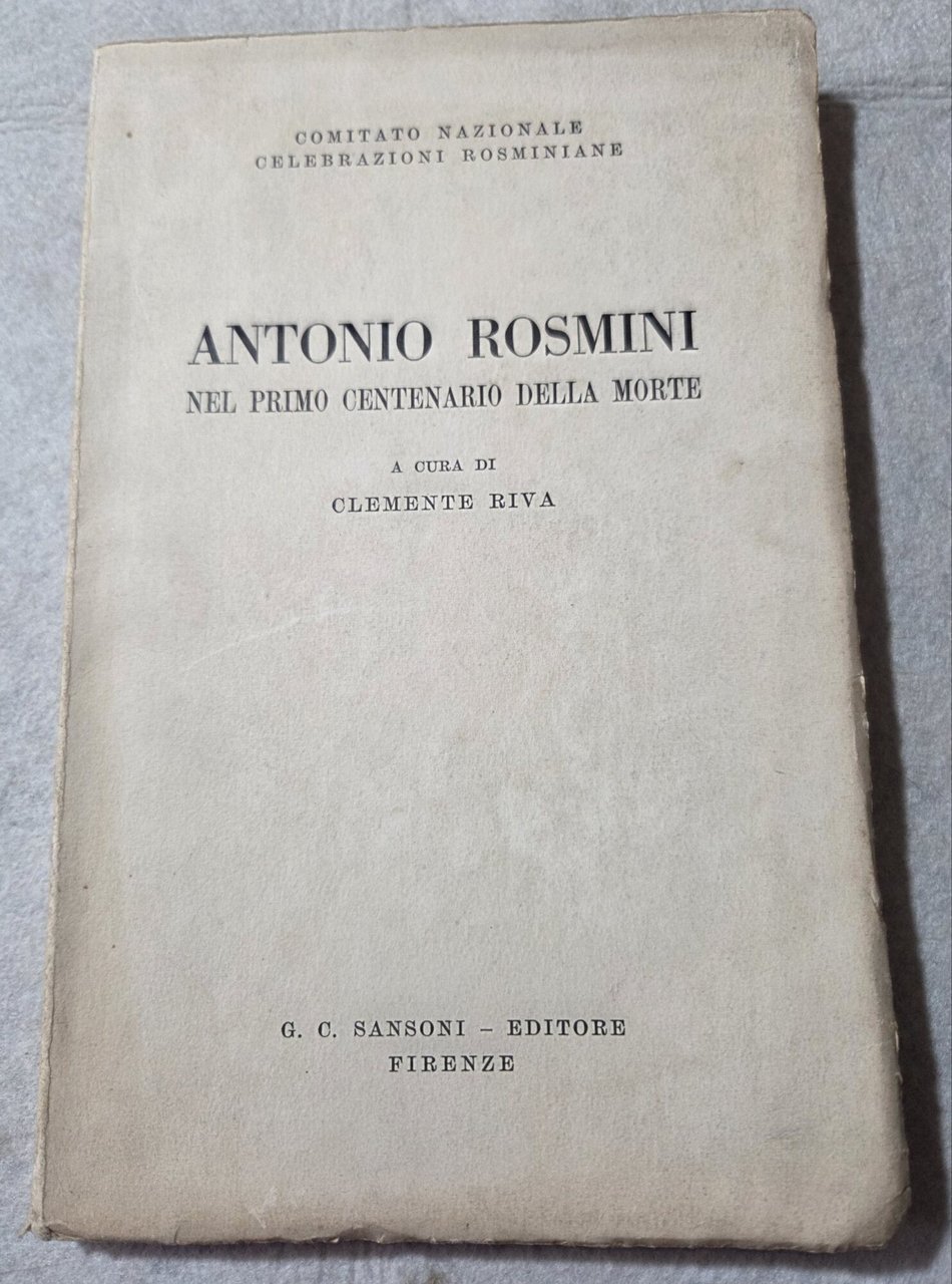 Antonio Rosmini nel primo centenario della morte | Immagine principale