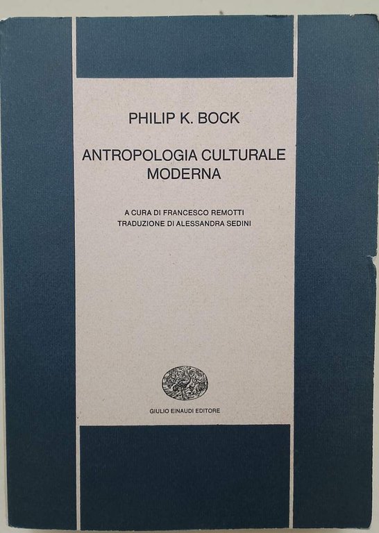 ANTROPOLOGIA CULTURALE MODERNA (1978)