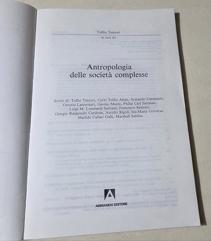 Antropologia delle società complesse