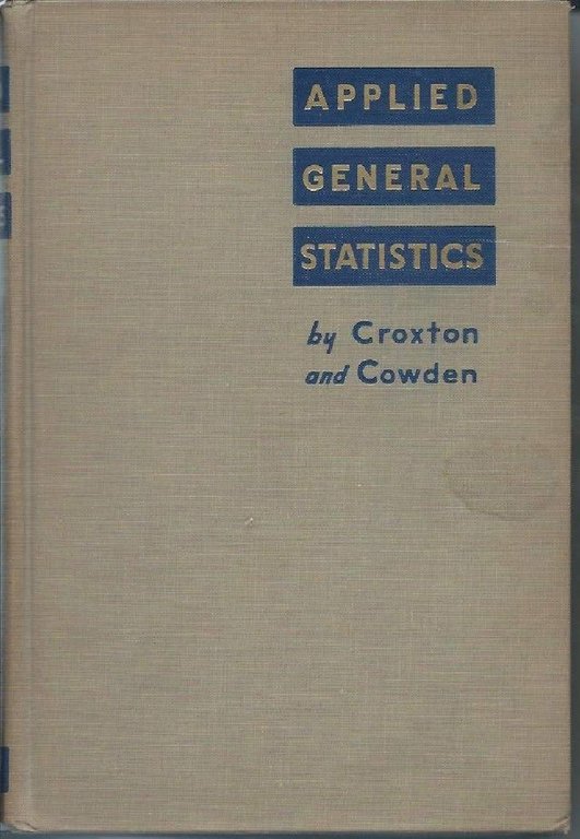 APPLIED GENERAL STATISTICS (1939)