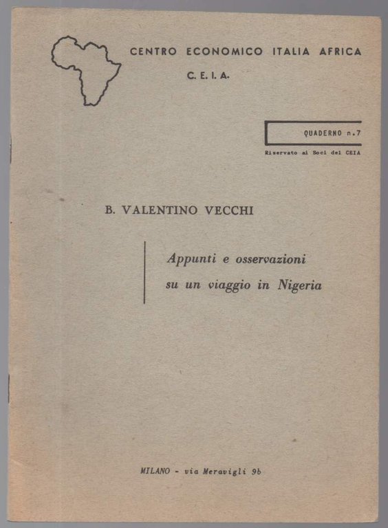 Appunti e osservazioni su un viaggio in Nigeria