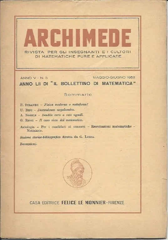 ARCHIMEDE - Rivista per gli insegnanti e i cultori di …