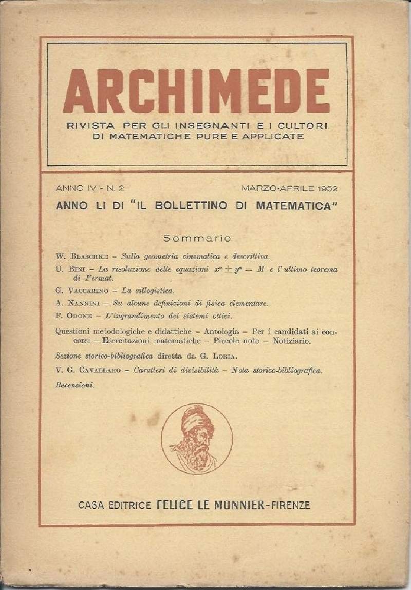 ARCHIMEDE - Rivista per gli insegnanti e i cultori di …
