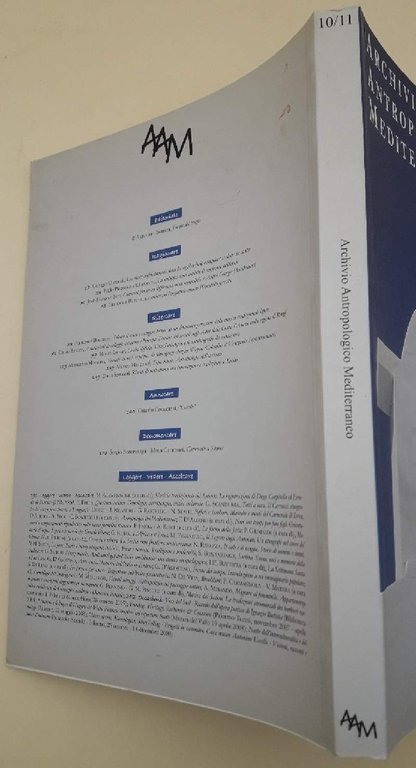 ARCHIVIO ANTROPOLOGICO MEDITERRANEO- ANNO X/XI( 2007-2008) N. 10/11( 2008)