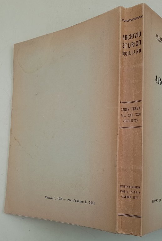 Archivio Storico Siciliano- serie III-Vol. XXI-XXII(1971-1972)