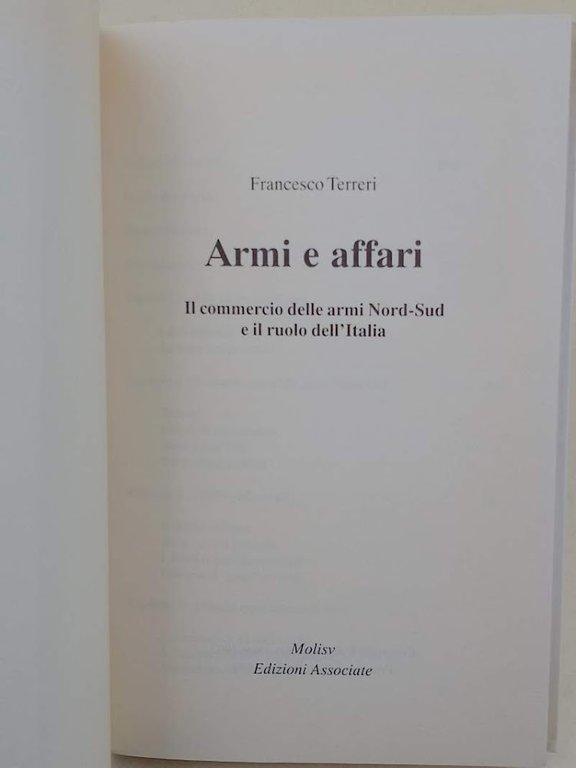 ARMI E AFFARI-IL COMMERCIO DELLE ARMI NORD-SUD E IL RUOLO …