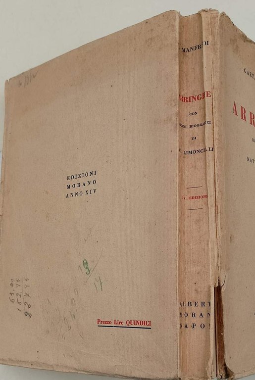 ARRINGHE CON CENNI BIOGRAFICI DI MATTIA LIMONCELLI( 1936)