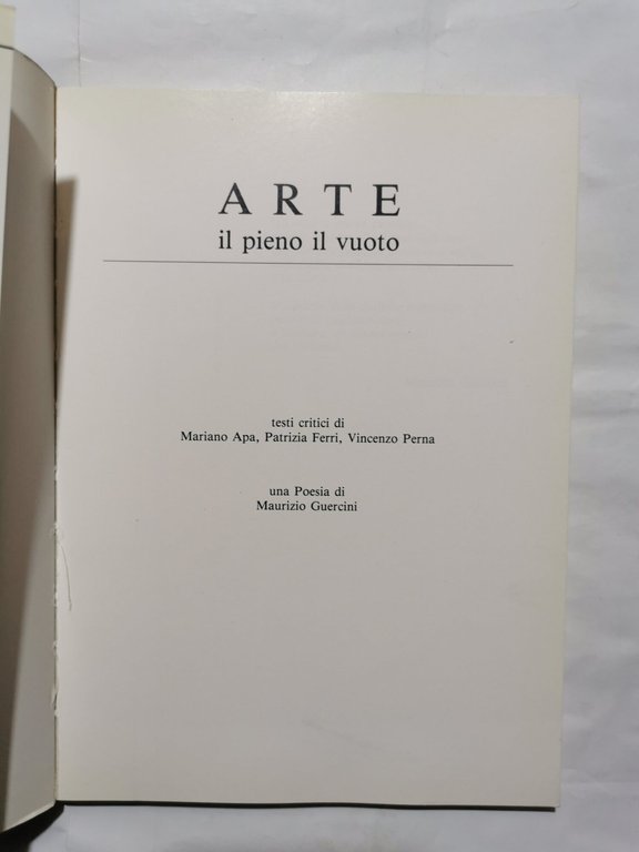 Arte - Il pieno il vuoto