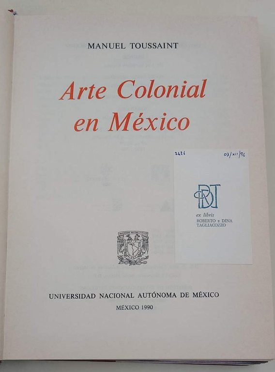 ARTE COLONIAL EN MEXICO(1990)