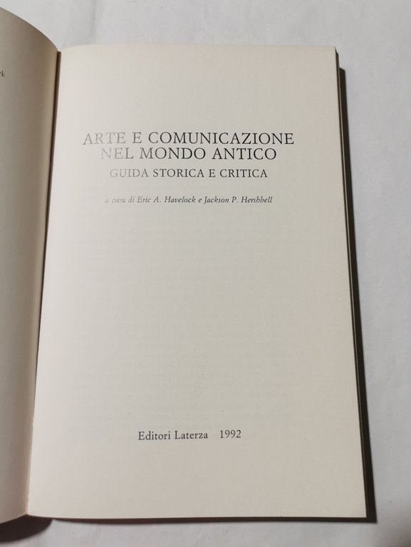 Arte e comunicazione nel mondo antico. Guida storica e critica