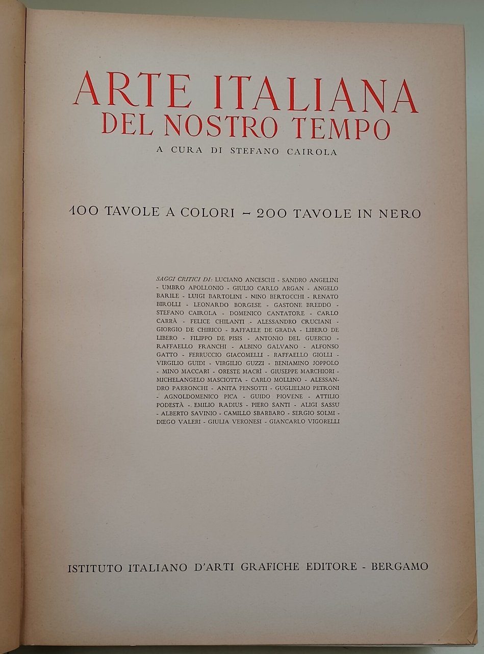 Arte Italiana del nostro tempo