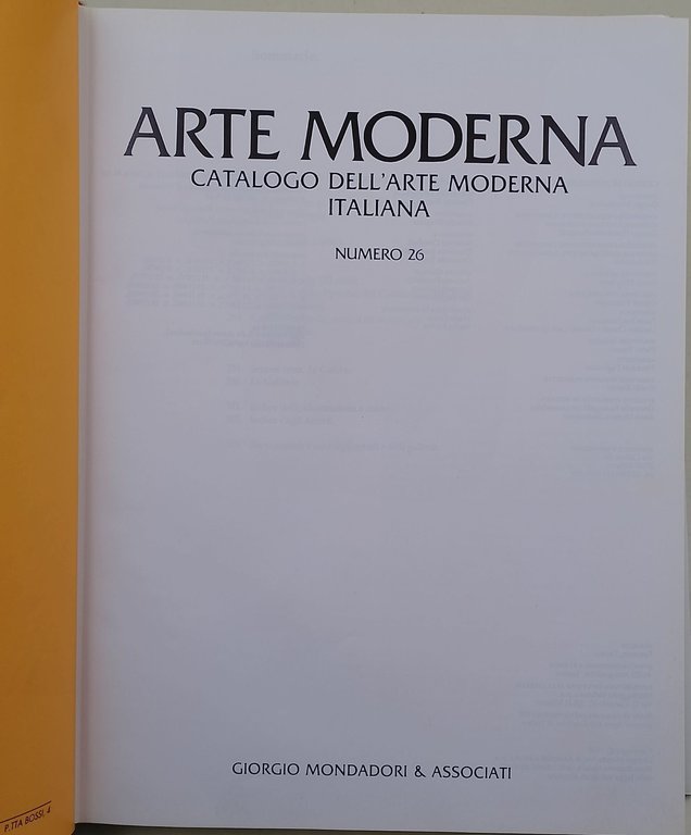 Arte Moderna-Catalogo dell'Arte Moderna Italiana-numero 26