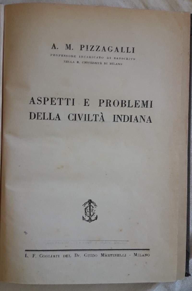 ASPETTI E PROBLEMI DELLA CIVILTA' INDIANA(1927)