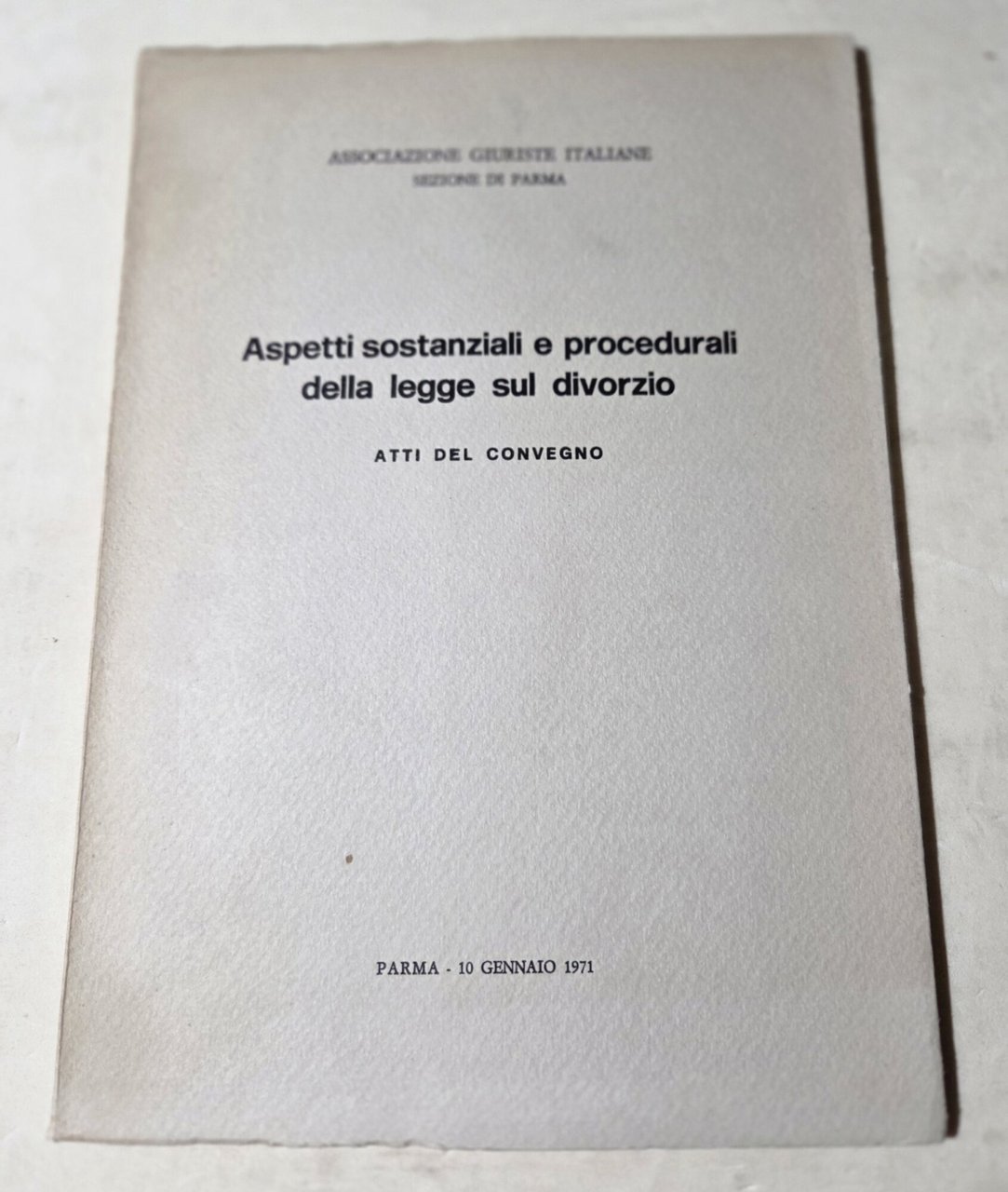 Aspetti sostanziali e procedurali della legge sul divorzio - Atti … | Immagine principale