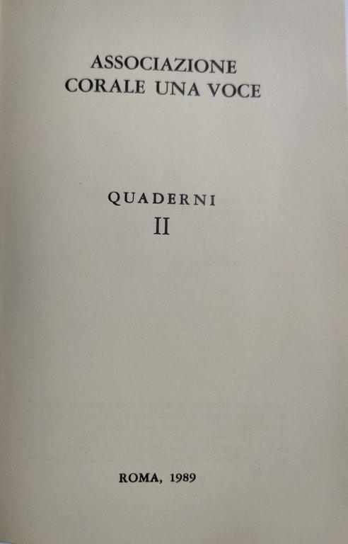 Ass.Culturale " Una Voce" - Quaderni II