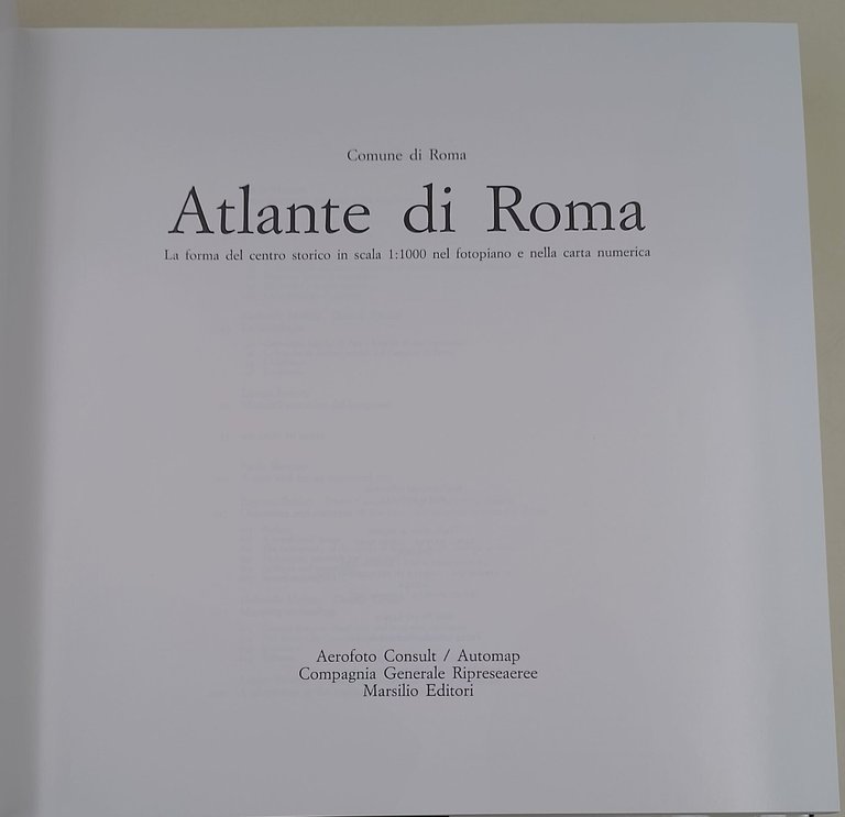 Atlante di Roma-La forma del centro storico in scala 1:1000 …