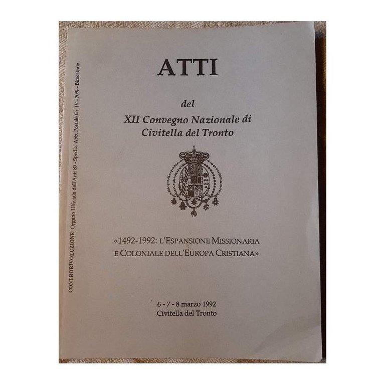 ATTI EL XII CONVEGNO NAZIONALE DI CIVITELLA DEL TRONTO( 1992) | Immagine Gallery 2