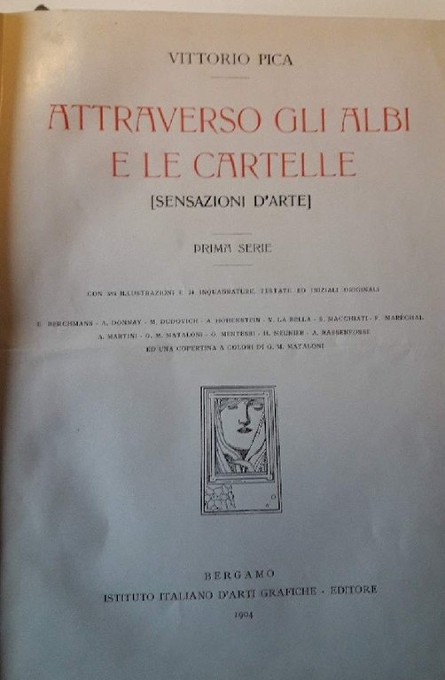 ATTRAVERSO GLI ALBI E LE CARTELLE(SENSAZIONI D'ARTE) 4 voll. (1904)