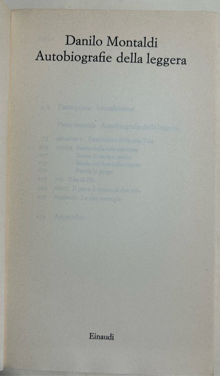 Autobiografie della leggera