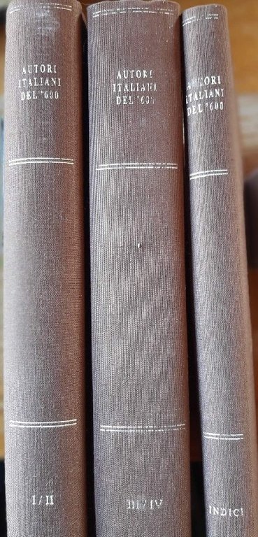 AUTORI ITALIANI DEL '600-CATALOGO BIBLIOGRAFICO- INDICI3 VOLL.(1986)