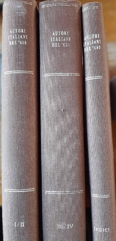 AUTORI ITALIANI DEL '600-CATALOGO BIBLIOGRAFICO- INDICI3 VOLL.(1986) | Immagine Gallery 1