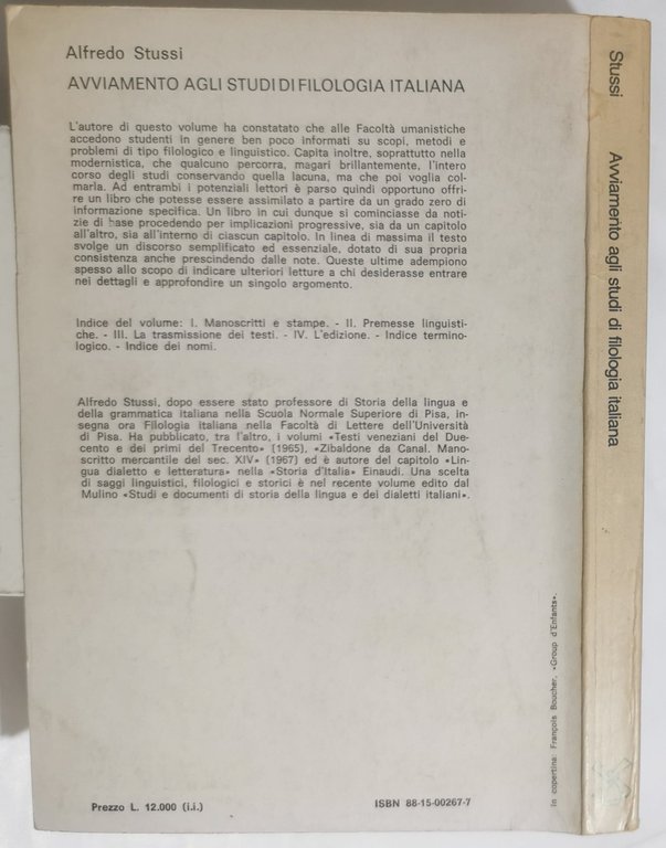 Avviamento agli studi di filologia italiana