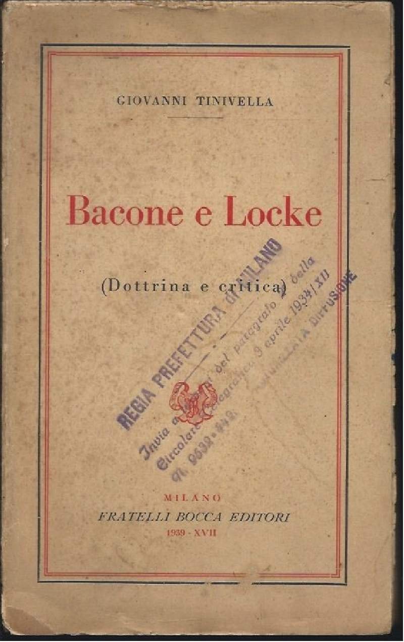 BACONE E LOCKE - Dottrina e critica