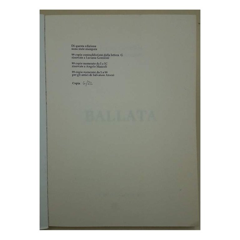 BALLATA(1987)