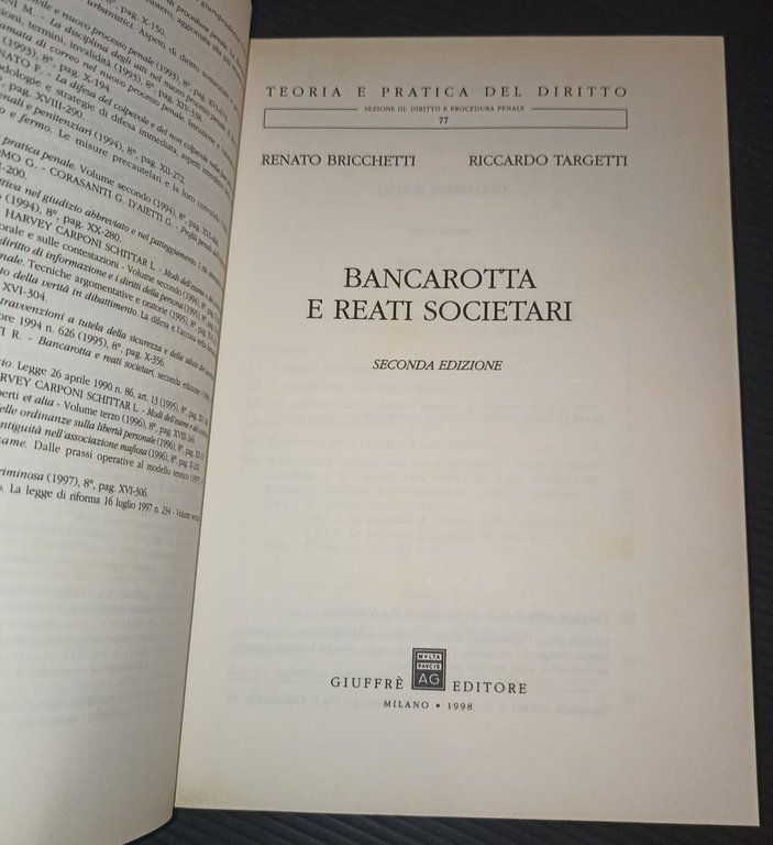 Bancarotta e reati societari