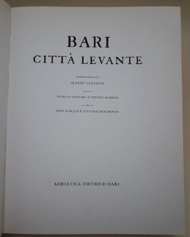 BARI CITTA' LEVANTE(1969)