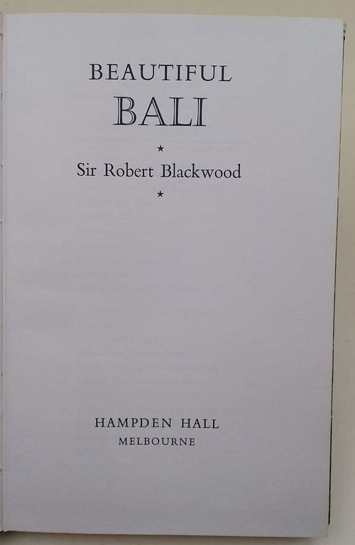 BEATIFUL BALI (1970)