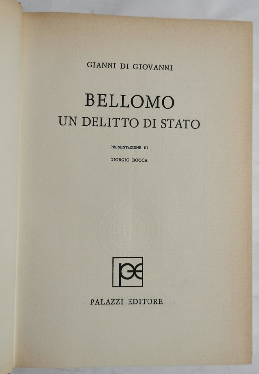 Bellomo- Un delitto di Stato