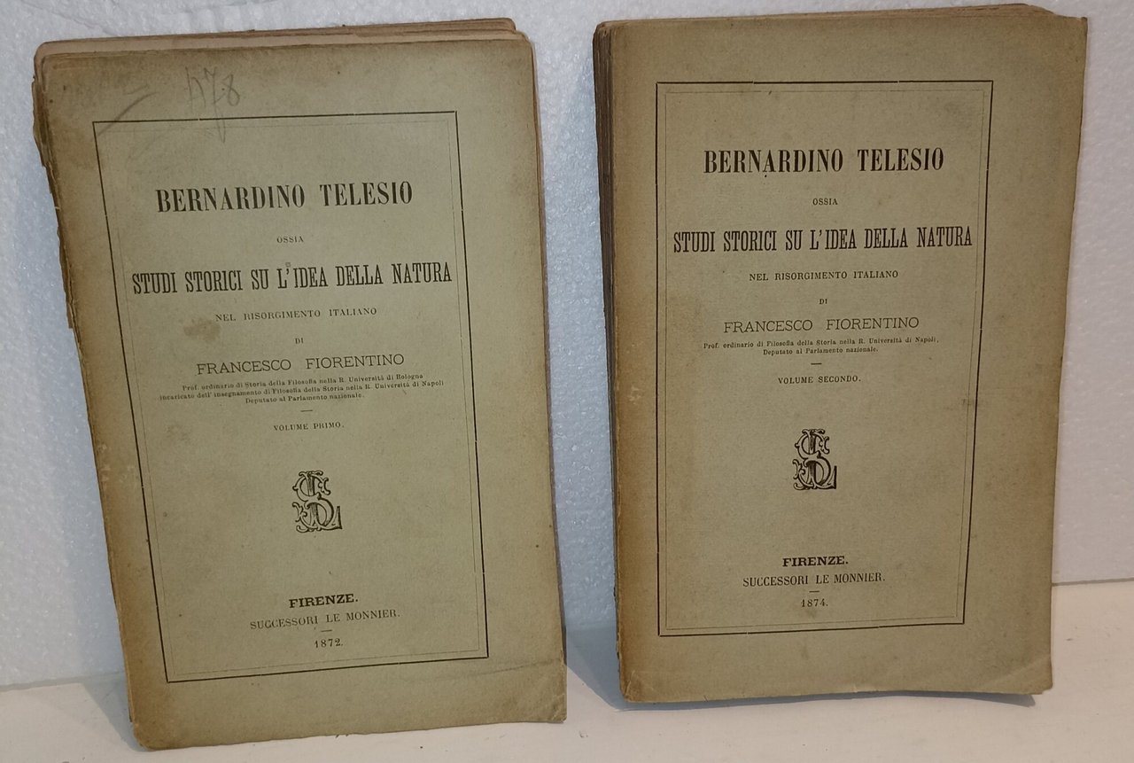 Bernardino Telesio ossia studi storici su l'idea della natura nel … | Immagine principale