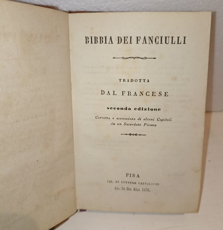 Bibbia dei fanciulli tradotta dal francese seconda edizione corretta e … | Immagine Gallery 2