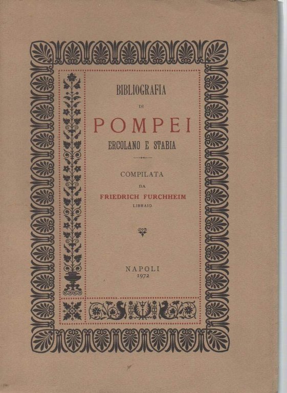 BIBLIOGRAFIA DI POMPEI ERCOLANO E STABIA (1972)