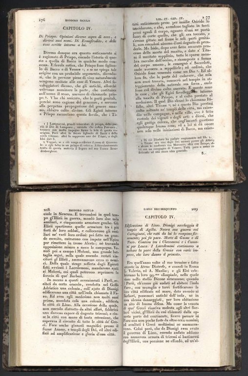 BIBLIOTECA STORICA DI DIODORO SICULO volgarizzata dal Cav. Compagnoni-10 tomi(1830/1833)