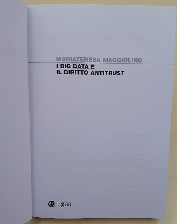 Big data e il diritto antitrust