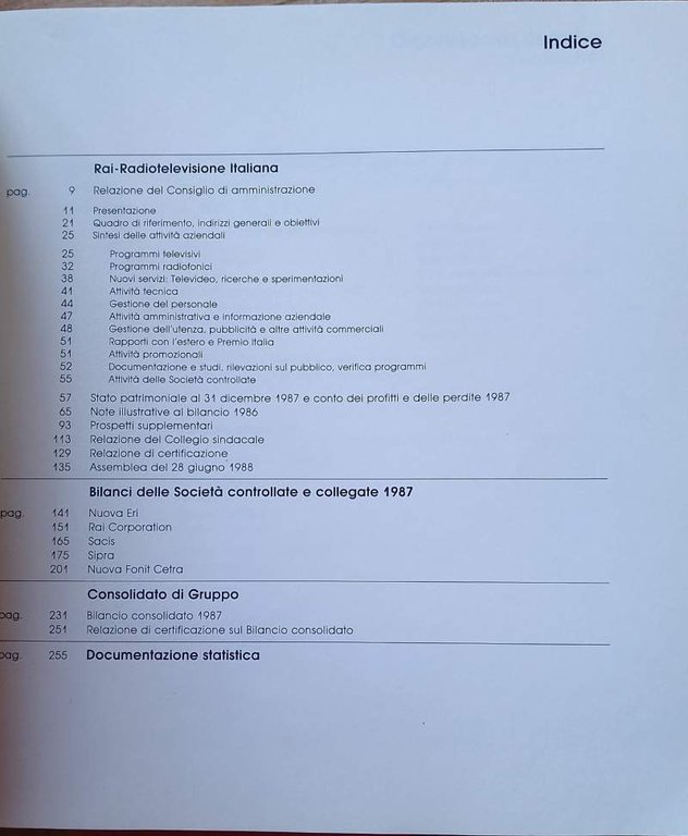 BILANCIO E CONSOLIDATO DI GRUPPO 1987