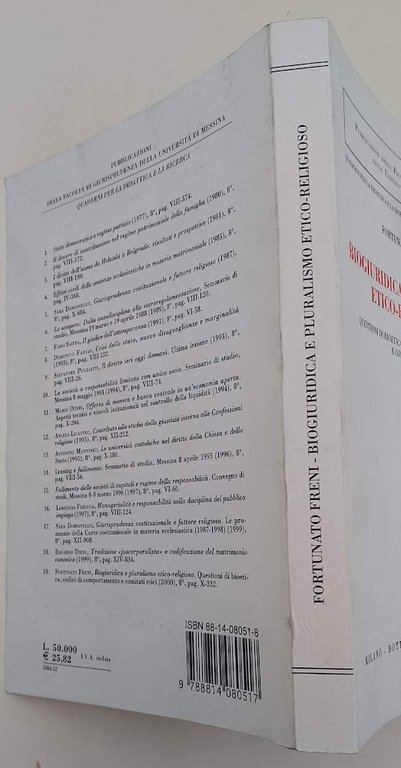 BIOGIURIDICA E PLURALISMO ETICO - RELIGIOSO-QUESTIONI DI BIOETICA, CODICI DI …