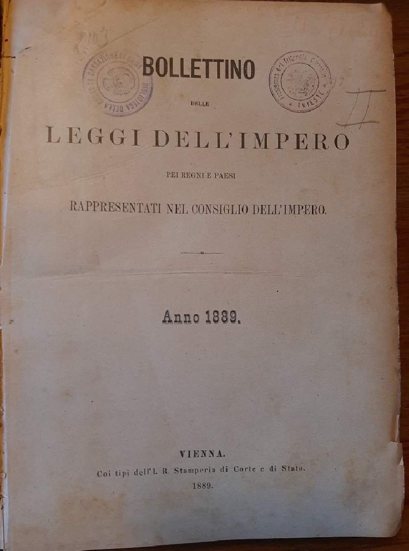 BOLLETTINO DELLE LEGGI DELL'IMPERO PEI REGNI E PAESI RAPPRESENTATI NEL …