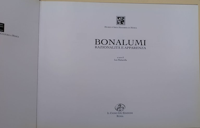 Bonalumi- Razionalita' e apparenza