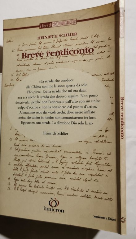 Breve rendiconto - Il racconto autobiografico della conversione al cattolicesimo …